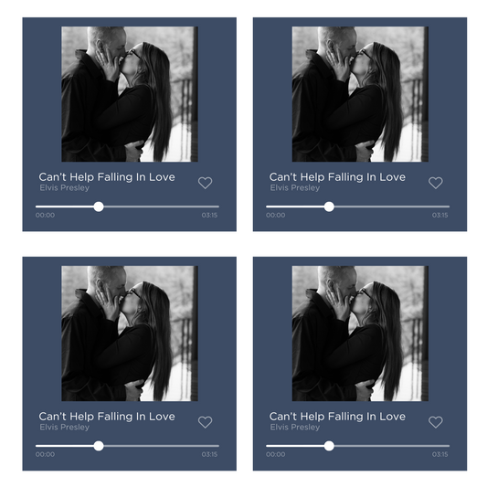 Customized Song Title Magnets - Set of Four - Dark Blue