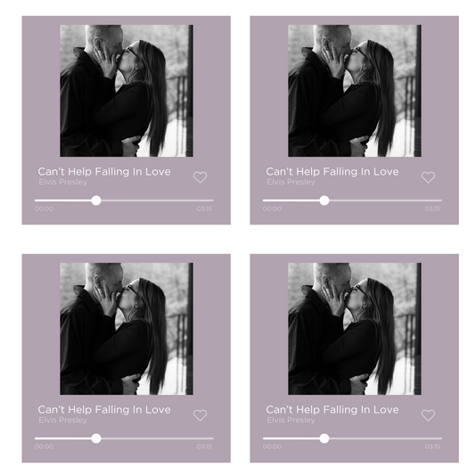 Customized Song Title Magnets - Set of Four - Purple